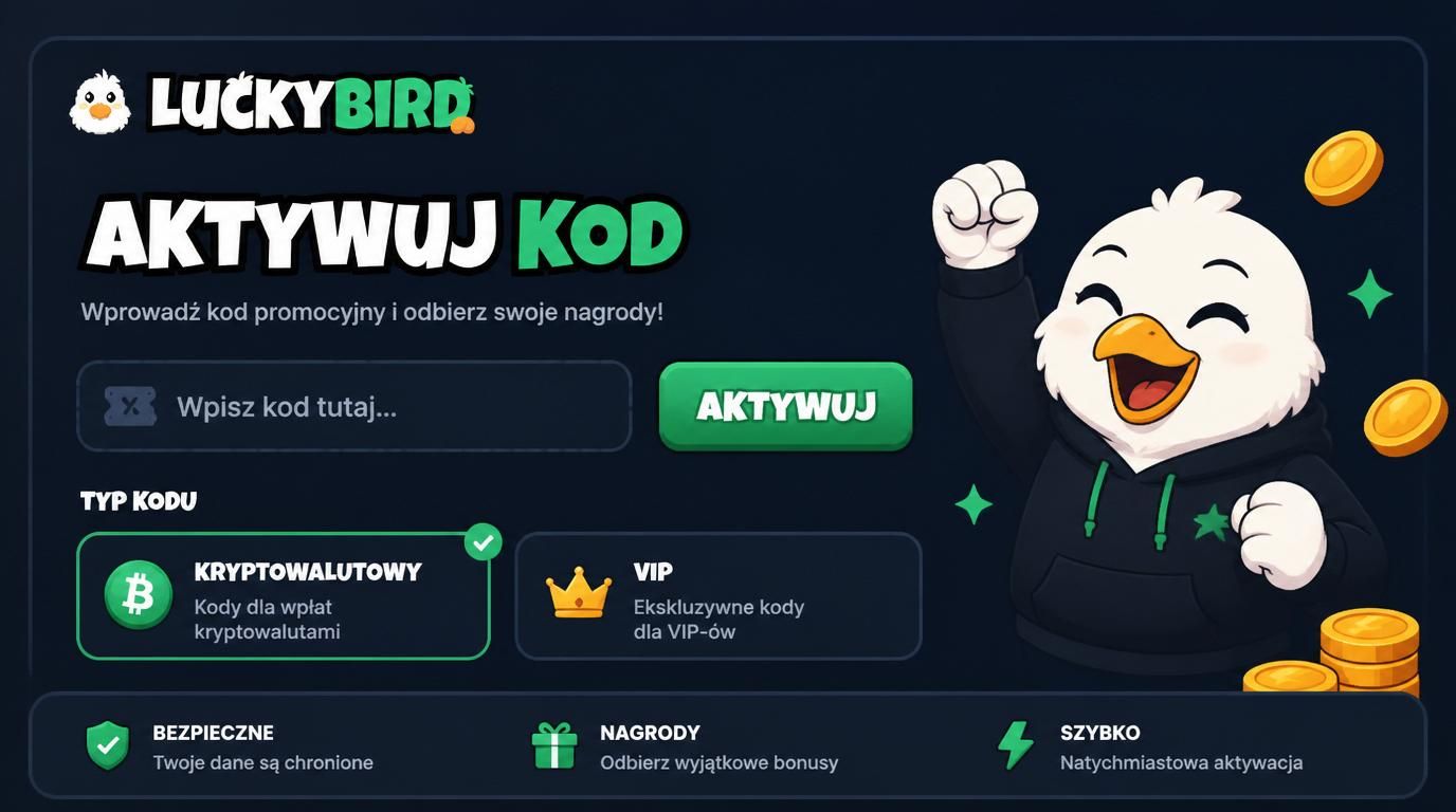 Pole na kod bonusowy i różne typy kodów